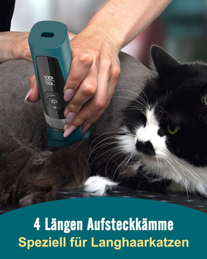 oneisall Katzenschermaschine leise, 5 Geschwindigkeiten, Grün