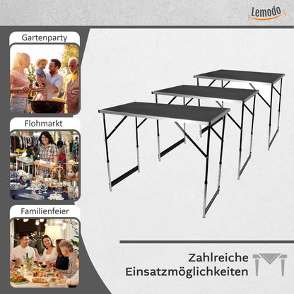 Lemodo Tapeziertisch 3-teilig klappbar – Multifunktionstisch 100x60 cm