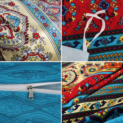Qucover Bettwäsche 135x200 cm Baumwolle Boho mit Kissenbezug 80x80 cm