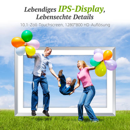 SmartFrame 10.1 Zoll WLAN Digitaler Bilderrahmen - Silber