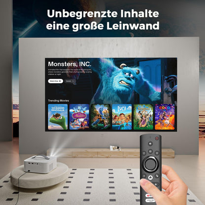 Lisowod L61Pro Mini Beamer 4K Heimkino mit Dolby Audio und WiFi 6