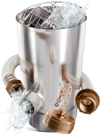 Drei Eichen Regensammler für Fallrohr 100 mm mit Sieb aus Edelstahl