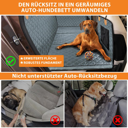 JOEJOY Hundedecke Auto Rückbank, Hundesitzbezug mit harter Unterseite