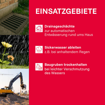 T.I.P. I-Compac 13000 Schmutzwasser-Drainage-Tauchpumpe 750 W