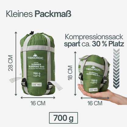 Trinordic Deckenschlafsack 700 g – ultraleichter Sommerschlafsack
