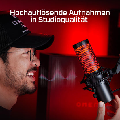 HyperX QuadCast 2 USB-Mikrofon für Gaming, Streaming und Podcasting