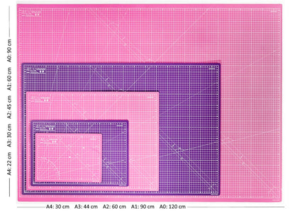 Elan Schneidematte A2 rosa, selbstheilende Bastelunterlage 45x60 cm