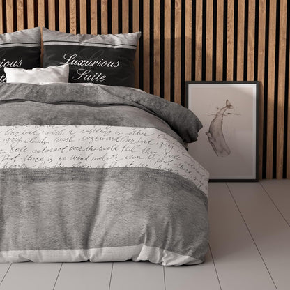 Sleeptime Bettwäsche Buenas 4-teilig grau 135x200 cm Reissverschluss