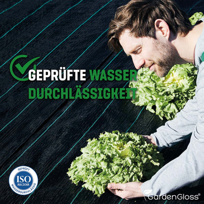 GardenGloss Unkrautvlies 50 m² – 100 g/m², UV-stabilisiert, reissfest