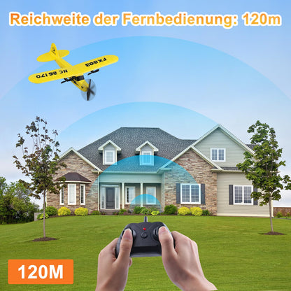 Henakmsl FX-803 RC Flugzeug 2,4 GHz RTF für Anfänger Gelb