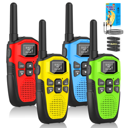 NXGKET Walkie Talkie 4er Set, aufladbar, 5 km Reichweite, VOX