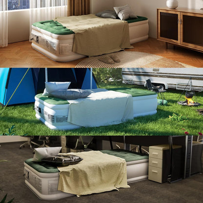 Zearna Luftbett 2 Pers. – E-Pumpe, Selbstaufblasend, 203x152x46 cm