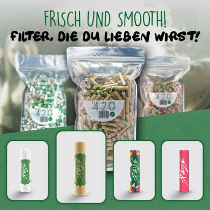 PURIZE® Aktivkohlefilter Regular 9mm ORGANIC - 420 Stück