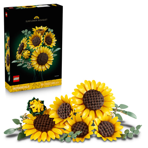 LEGO Botanicals Sonnenblumenstrauss 11502 Bauset für Erwachsene mit Eukalyptuszweigen als Blumendeko
