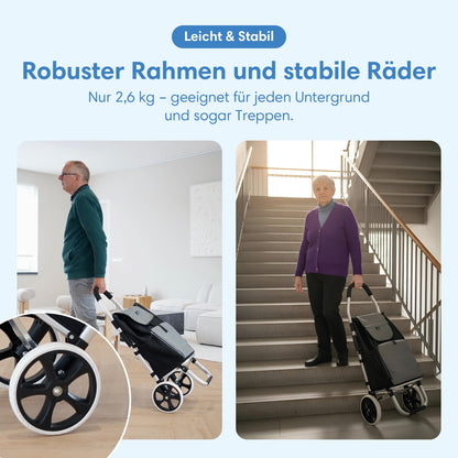 Safe Age Einkaufstrolley mit Kühlfach und Sackkarren-Funktion