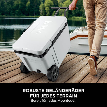 Ninja FrostVault Kühlbox mit Rollen, 42 l, Wolkenweiss, FB245EUWH