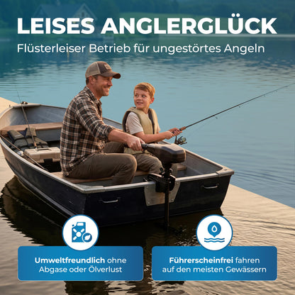 Miganeo Elektro-Aussenborder TRS 62 lbs Bootsmotor, 696 W, 12 V