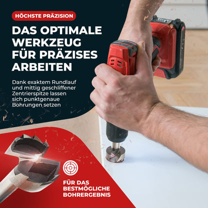 Fortura® Forstnerbohrer Holzbohrer Set – Ø10-50mm