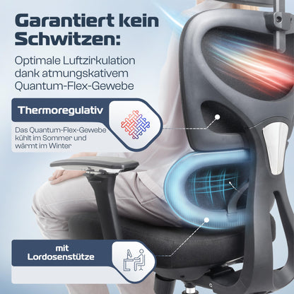 CLOUVOU ProSeat Ergonomischer Bürostuhl Schreibtischstuhl