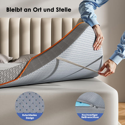 PERLECARE Matratzentopper 180x200 cm Gel-Kaltschaum H3/H4 7,5 cm