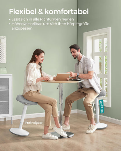 SONGMICS OSC008G01 Stehhocker - grau, höhenverstellbar, neigbar