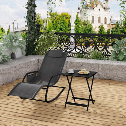 WOLTU Campingtisch klappbar, Aluminium Gartentisch schwarz