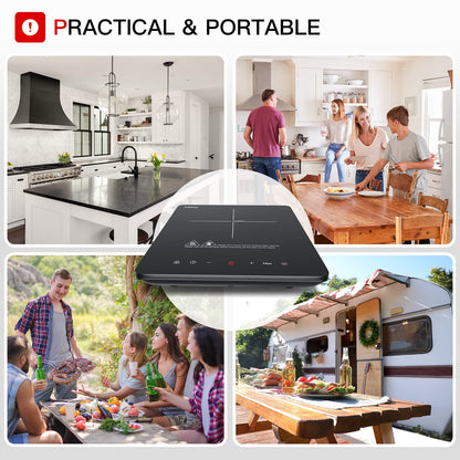 IsEasy Induktionskochplatte 1 Platte 2100W mit Touch-Steuerung