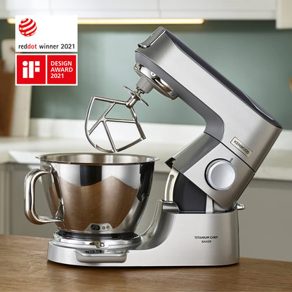 Kenwood Titanium Chef Baker KVC85.004SI Küchenmaschine Waage Silber