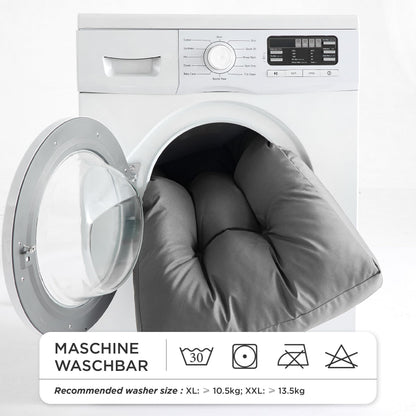 Bedsure Hundekissen waschbar, Hundebett L 91x68 cm, Grau