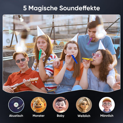 Wowstar Karaoke Maschine mit 2 Mikrofonen, Bluetooth Lautsprecher