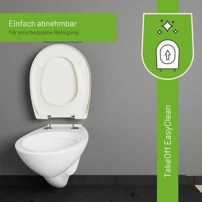 LUVETT C100 oval WC-Sitz mit Absenkautomatik - Pergamon Weiss