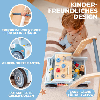 Entdeckerland Lauflernwagen 3-in-1 Motorikspielzeug Holz