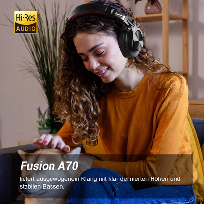 OneOdio A70 Fusion Bluetooth Kopfhörer Over-Ear, kabellos, Rot