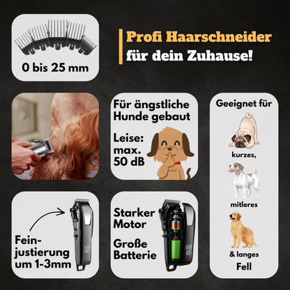 Alpenstern Hundeschermaschine – leiser Hundetrimmer mit 3h Akku