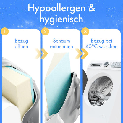 Velara Keilkissen Bett 60 cm breit – Reflux Matratzenkeil