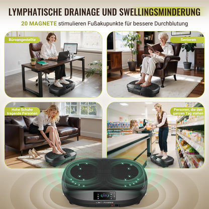 FLYBIRD Vibrationsplatte 23HRSZJ-Noir, 120 Stufen, 150 kg Tragkraft
