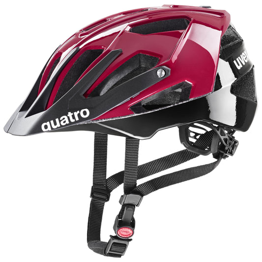uvex Quatro MTB Helm - Ruby red-Black - 52-57 cm