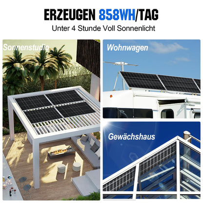 ECO-WORTHY 195W Bifacial Solarpanel Monokristallin 18V