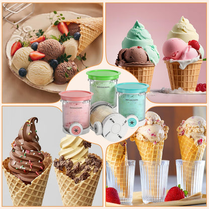 Hejo Eisbehälter für Ninja Swirl CREAMi NC700/NC701, 4 Stück