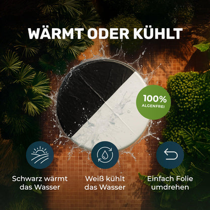 Folienkönig® Solar-Poolabdeckung EasyFlex – 6x6m für ø420-520cm