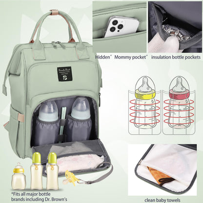 Pomelo Best Wickelrucksack macaron mit wasserdichter Wickelunterlage
