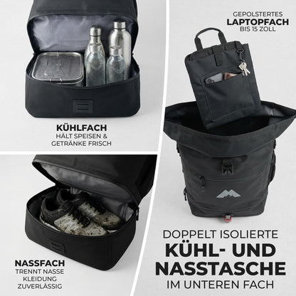 MIXIRL 3in1 Fahrradtasche Gepäckträger wasserdicht 30 Liter Kühlfach