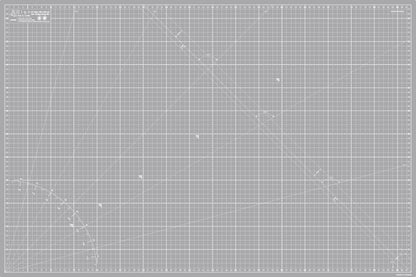 Elan Schneidematte A1 selbstheilend, 60 x 90 cm, 5-lagig, grau, mit weissem Raster