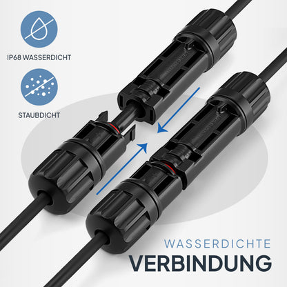 SEPO-Leitungen Solarkabel Verlängerung mit MC4-Steckern, 2er-Set