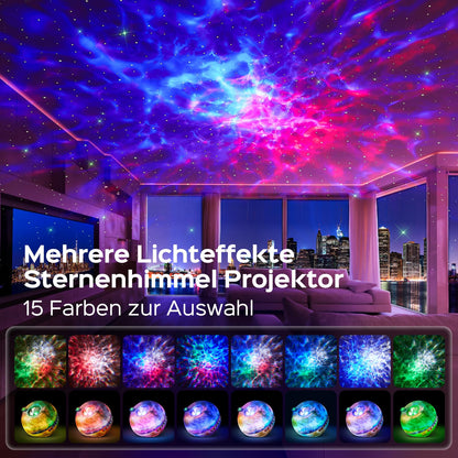 One Fire Sternenhimmel Projektor Nachtlicht mit Bluetooth, Lila