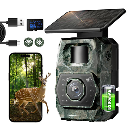 MAXDONE P218-X WLAN Wildkamera mit Solarpanel und Nachtsicht