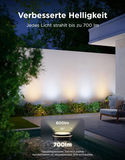 Govee Outdoor LED Strahler IP67 RGBWIC Gartenbeleuchtung - 2er Pack