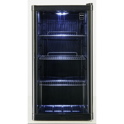 METRO Professional Mini-Kühlschrank GPC1088, 88 L, Glastür, schwarz