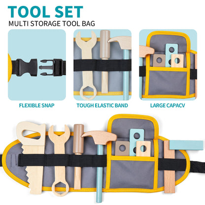 Holzmeister Kinder Werkbank Holz Spiel Werkzeug Set 3-9 J.