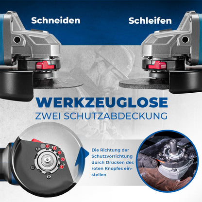 DongCheng Akku-Winkelschleifer 18V, 125 mm, bürstenlos, inkl. Akku